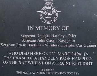 Plaque erected to commemorate the fatal air crash